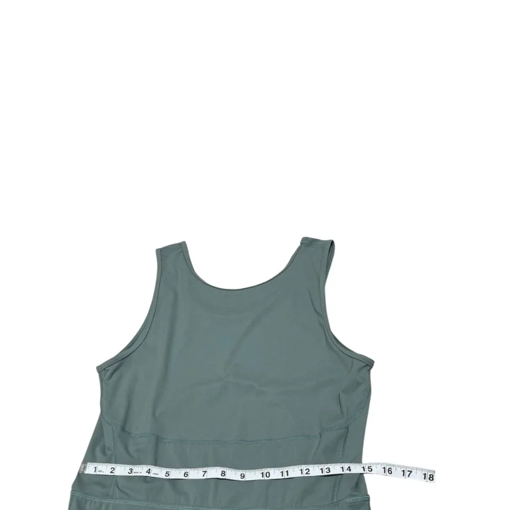 NOIZE Women's XL Sage Green Biker Short Romper Cutout Back Activewear